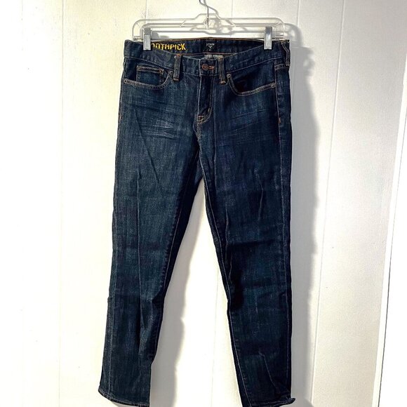 J.Crew Dark Wash Ever Stretch Skinny Ankle Toothpick Jeans 27 - Picture 5 of 16